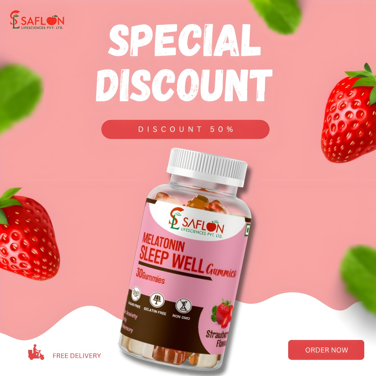 Saflon Melatonin Sleep Well Gummies